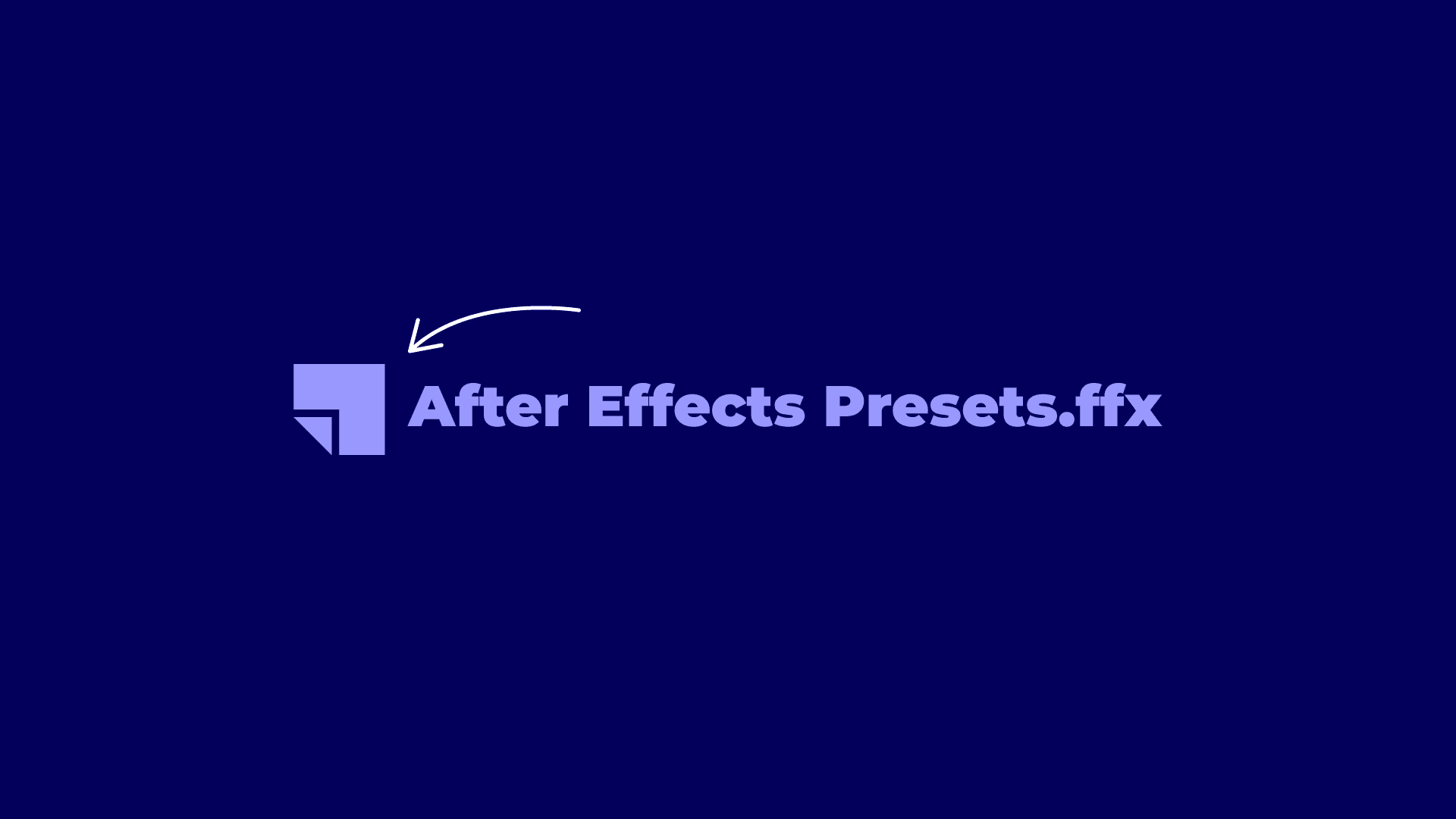 How to Make Custom Presets in After Effects