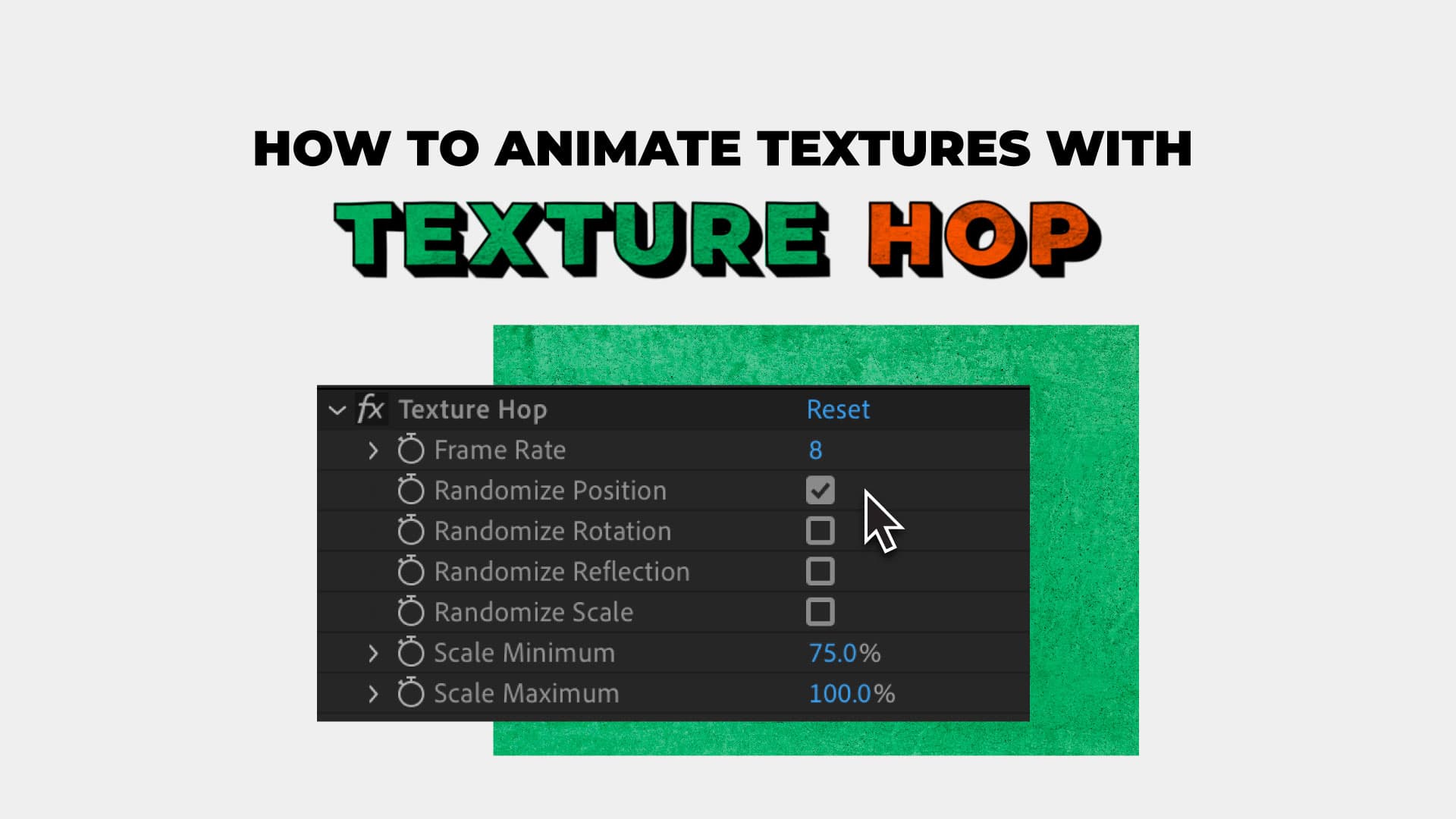 How to Animate Textures in After Effects