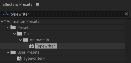 How to Use the Typewriter Preset in After Effects