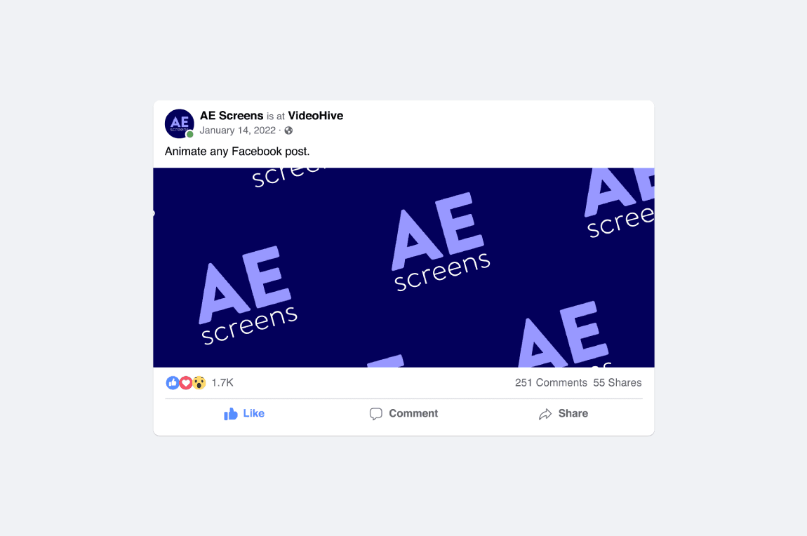 Recreate and Animate Any Facebook Post Inside After Effects