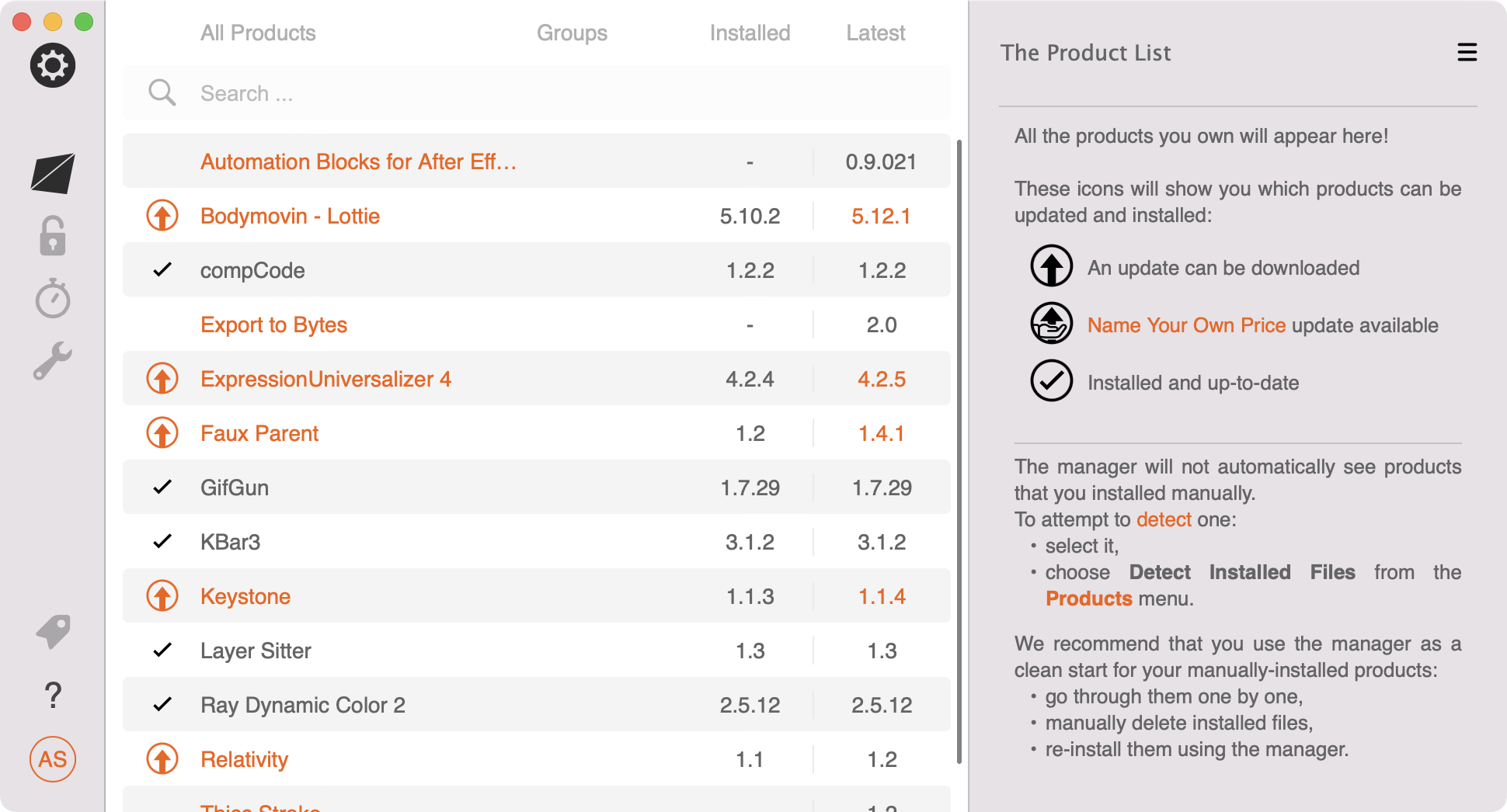 aescripts manager app