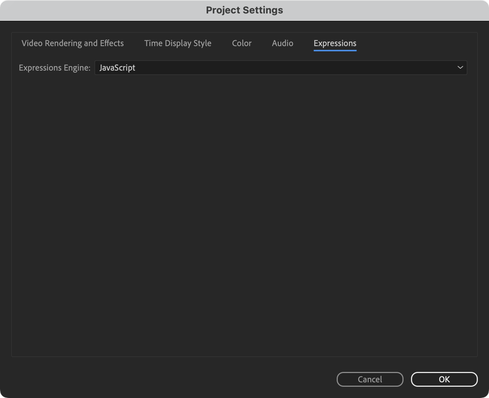 Fix expression engine setting