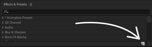 Create new animation preset button