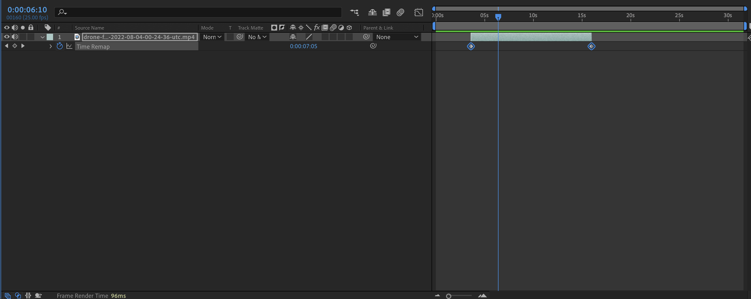 Time remapping in After Effects