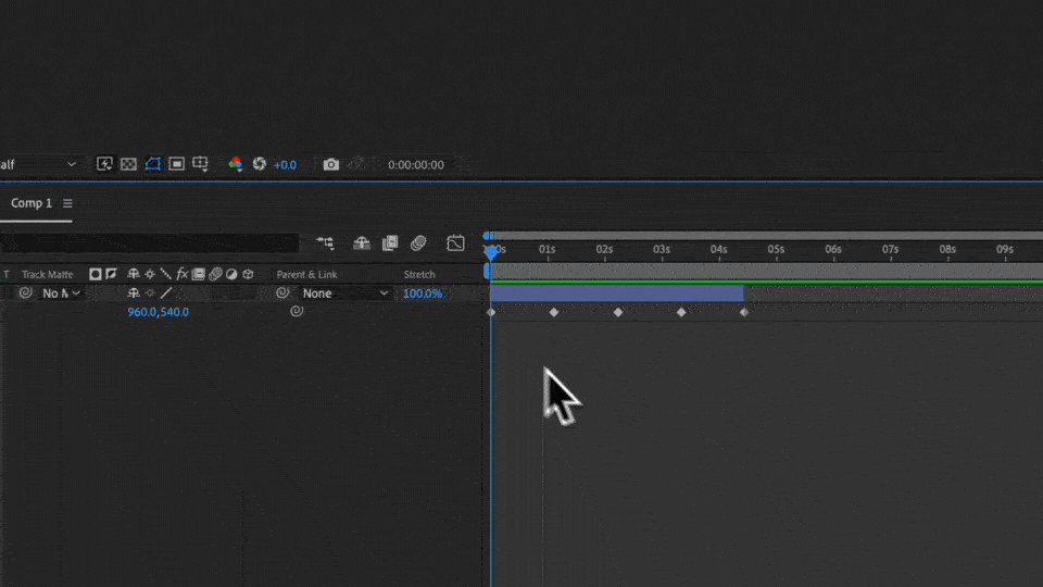 Time stretching in After Effects