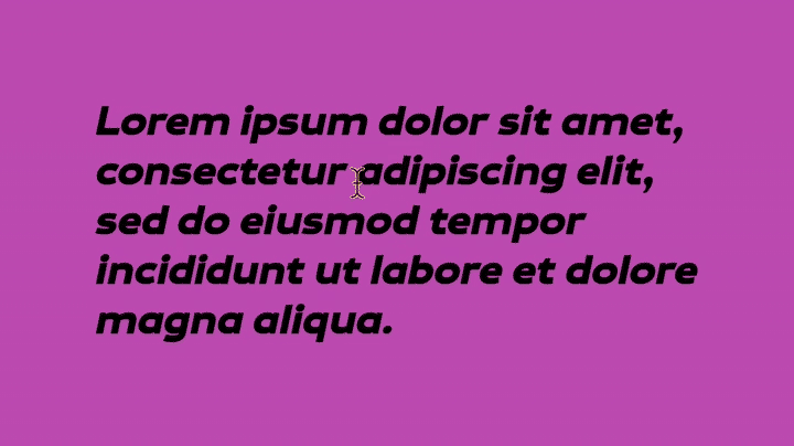 Type highlight and underline demo